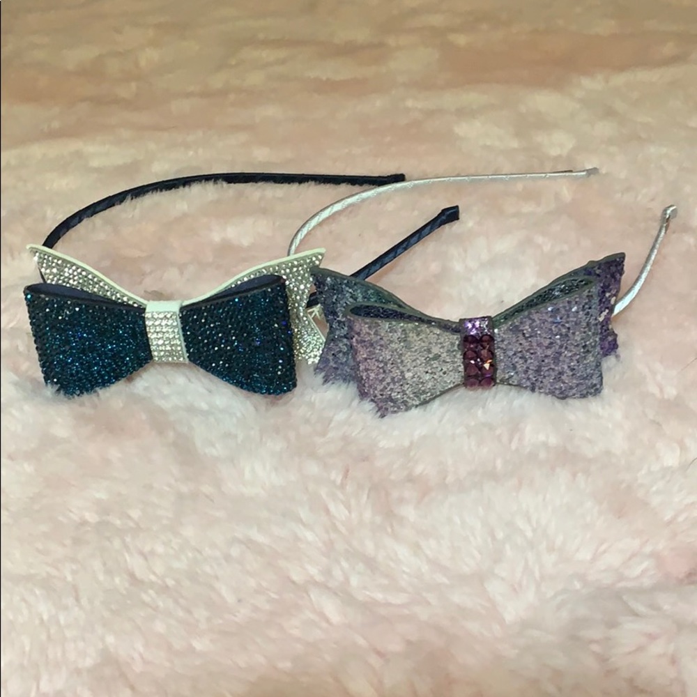 NWT Bari Lynn Double Bow Crystal Headband